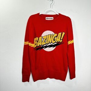Men's The Big Bang Theory "Bazinga" Crew Neck Pullover‎ Sweater Size Small (MS2)